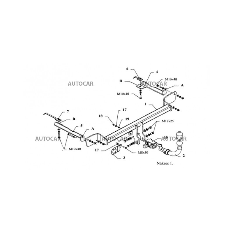 Anhängerkupplung für PUNTO GRANDE - 3/5-türig, (199) - automat–AHK abnehmbar - von 2005