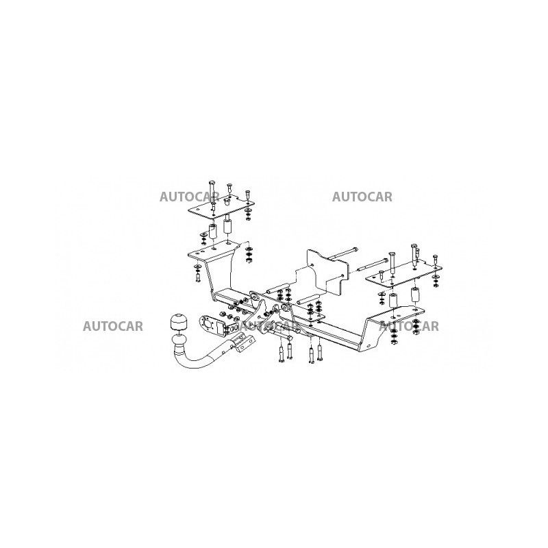 Anhängerkupplung für MAREA - WEEKEND - Combi, (185) - manuell–AHK starr - von 1996 bis 2002