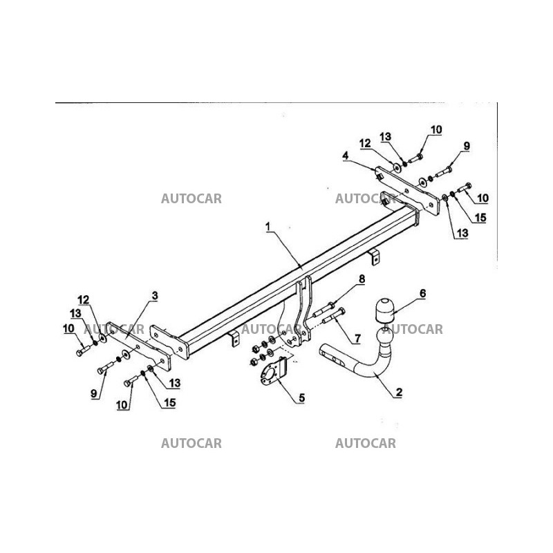Anhängerkupplung für POLO - 3-türig, Combi - FOX (86 C, 80) - automat–AHK abnehmbar - von 1990/08 bis 1994/09