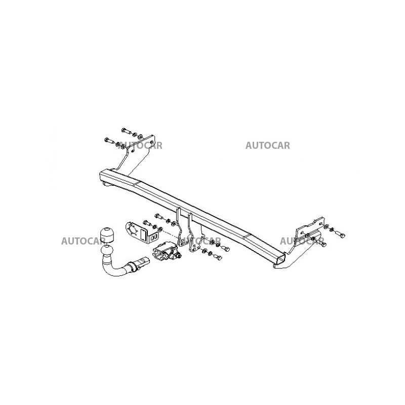 Anhängerkupplung für PICANTO - 5 dv - automat–AHK abnehmbar - von 2003