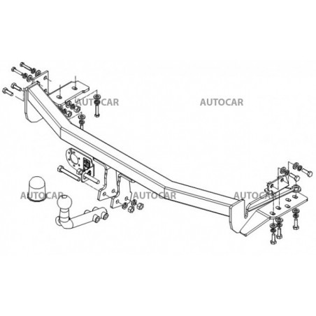 Anhängerkupplung für ALMERA - 3/5-türig(N 15) - automat–AHK abnehmbar - von 1995 bis 2000/02