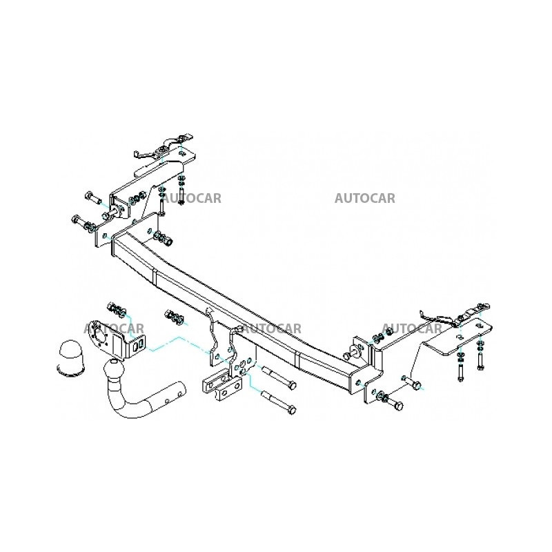 Anhängerkupplung für PUNTO - 3/5-türig, (188) - manuell–AHK starr - von 1999/09