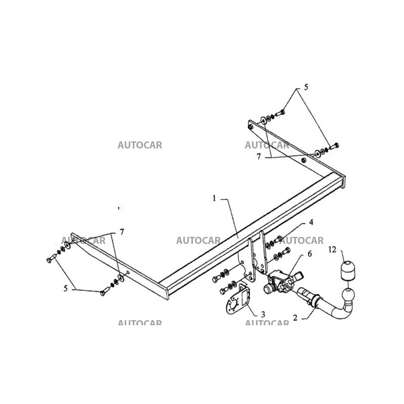 Anhängerkupplung für FOCUS - 4-türig - manuell–AHK starr - von 2005