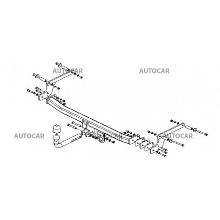 Anhängerkupplung für LOGAN - 4-türig - automat–AHK abnehmbar - von 2004 Anhängerkupplung für LOGAN - 4-türig - automat–AHK abnehmbar - von 2004