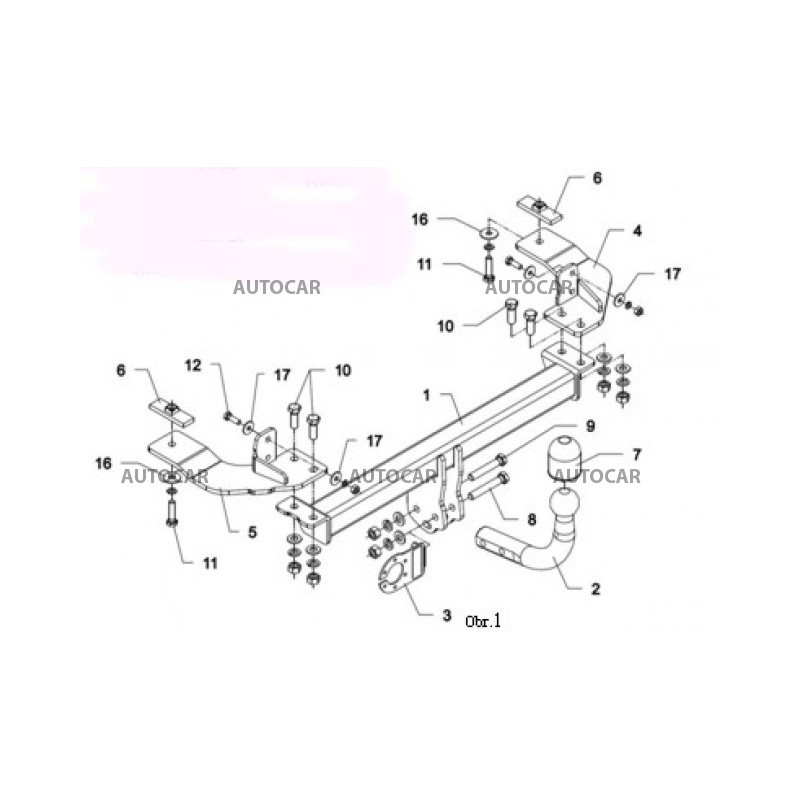 Anhängerkupplung für 500 - - - manuell–AHK starr - von 2007