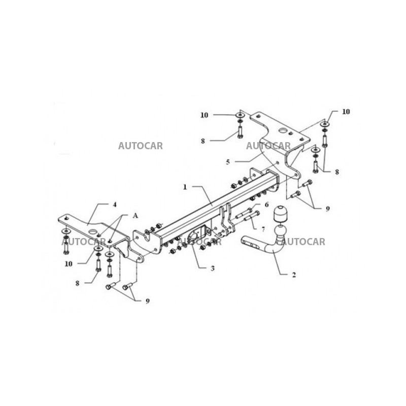 Anhängerkupplung für COROLLA - 4-türig E15 - automat–AHK abnehmbar - von 2007
