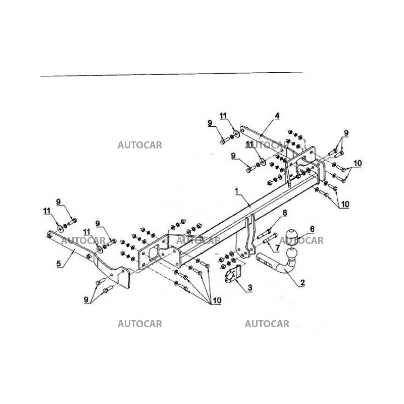 Anhängerkupplung für GLK - SUV - automat vertikal–AHK abnehmbar - von 2008/10