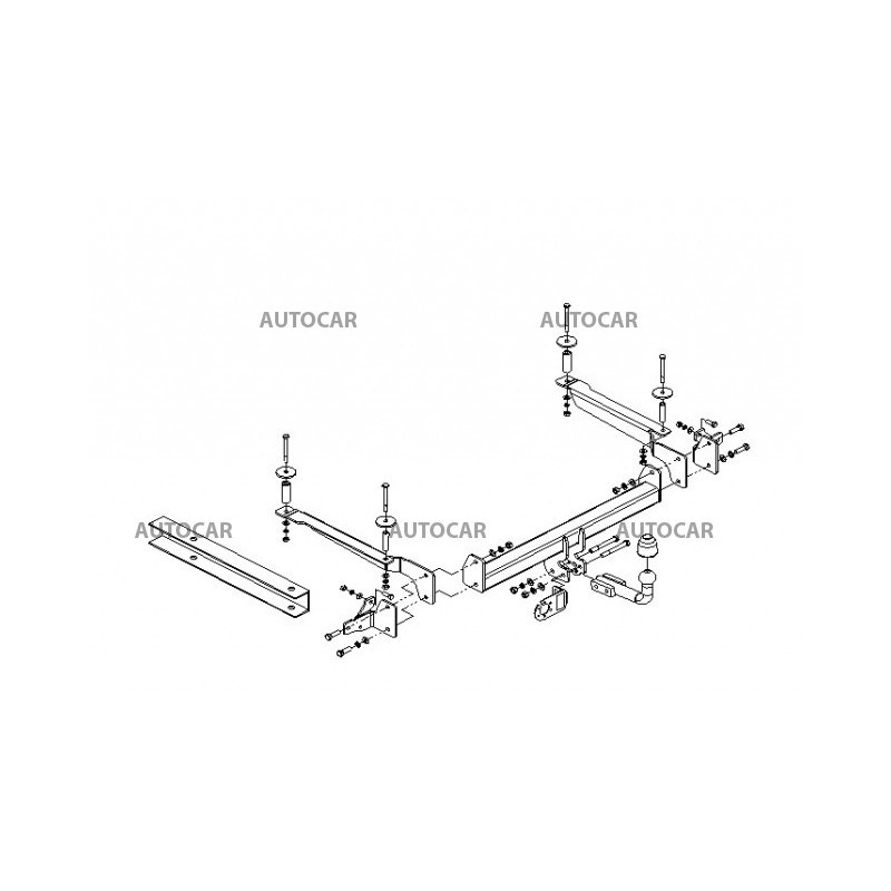 Anhängerkupplung für ACCORD - 4-türig (CG, CH) - automat–AHK abnehmbar - von 1998/11 bis 2002/11