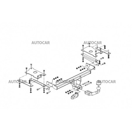 Anhängerkupplung für CIVIC - 3dv. (EG,EH,EJ9,EK1/3/4) - automat–AHK abnehmbar - von 1996 bis 2000