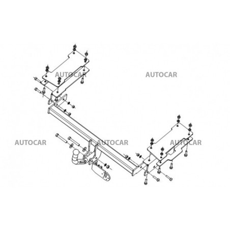Anhängerkupplung für CIVIC - 4-türig (EJ, EK) - automat–AHK abnehmbar - von 1996 bis 1998 Anhängerkupplung für CIVIC - 4-türig (EJ, EK) - automat–AHK abnehmbar - von 1996 bis 1998