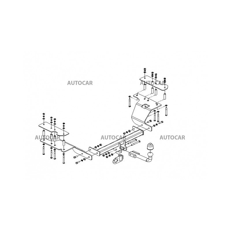 Anhängerkupplung für CR-V - 5-türig - manuell–AHK starr - von 2002/03 bis 2006/12