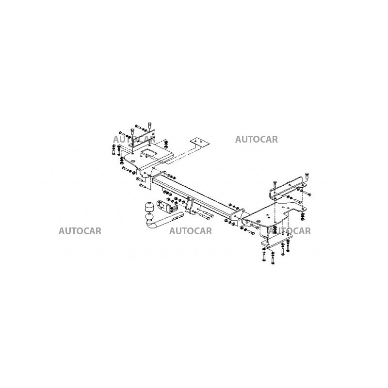 Anhängerkupplung für TUSCON - 5-türig (JM) - manuell–AHK starr - von 2004 bis 2011