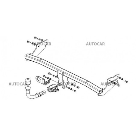 Anhängerkupplung für PICANTO - 5 dv - automat–AHK abnehmbar - von 2003