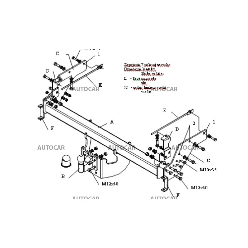 Anhängerkupplung für B 2500 - 4 WD - starre Anhängerkupplung - von 1996