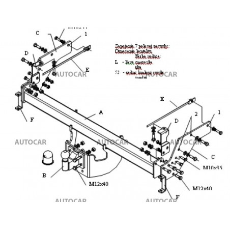 Anhängerkupplung für B 2500 - 4 WD - starre Anhängerkupplung - von 1996