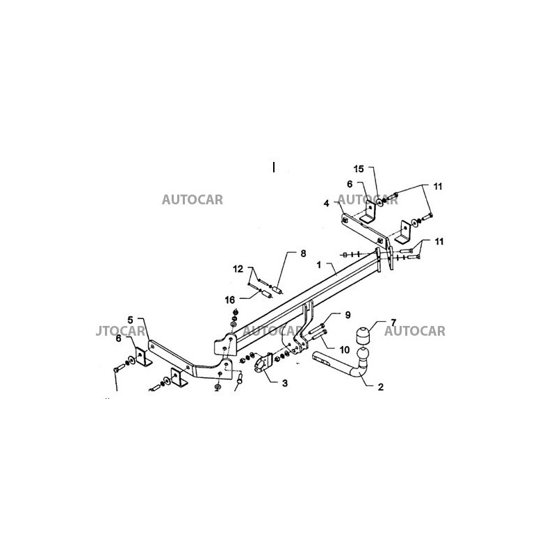 Anhängerkupplung für CX 7 - SUV - manuell–AHK starr - von 2007/10