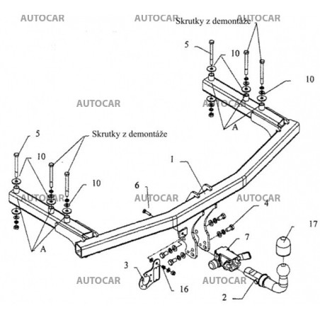 Anhängerkupplung für A 6 Allroad - Avant, Quattro, (4 BH) - automat–AHK abnehmbar - von 2000 bis 2006 Anhängerkupplung für A 6 Allroad - Avant, Quattro, (4 BH) - automat–AHK abnehmbar - von 2000 bis 2006