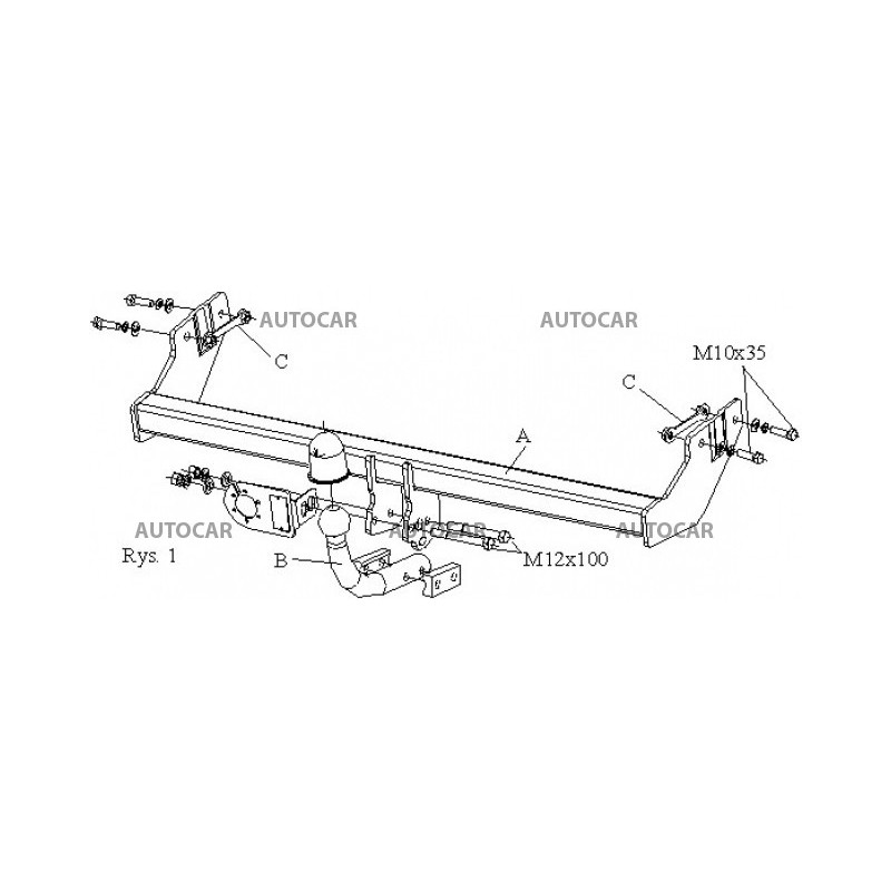 Anhängerkupplung für A - 5 dv W168 - automat–AHK abnehmbar - von 1997/10 bis 2004