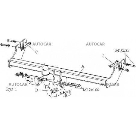 Anhängerkupplung für A - 5 dv W168 - automat–AHK abnehmbar - von 1997/10 bis 2004 Anhängerkupplung für A - 5 dv W168 - automat–AHK abnehmbar - von 1997/10 bis 2004