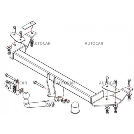 Anhängerkupplung für A 8 - 4-türig,Quattro, (4D2, 4 D8, S8) - automat–AHK abnehmbar - von 1994 bis 2001 Anhängerkupplung für A 8 - 4-türig,Quattro, (4D2, 4 D8, S8) - automat–AHK abnehmbar - von 1994 bis 2001