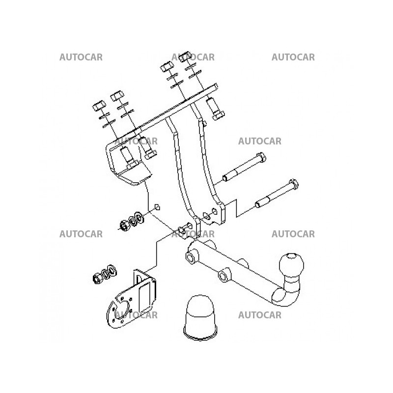 Anhängerkupplung für G - 230-300 GE, 250-300 GD - manuell–AHK starr - von 1990