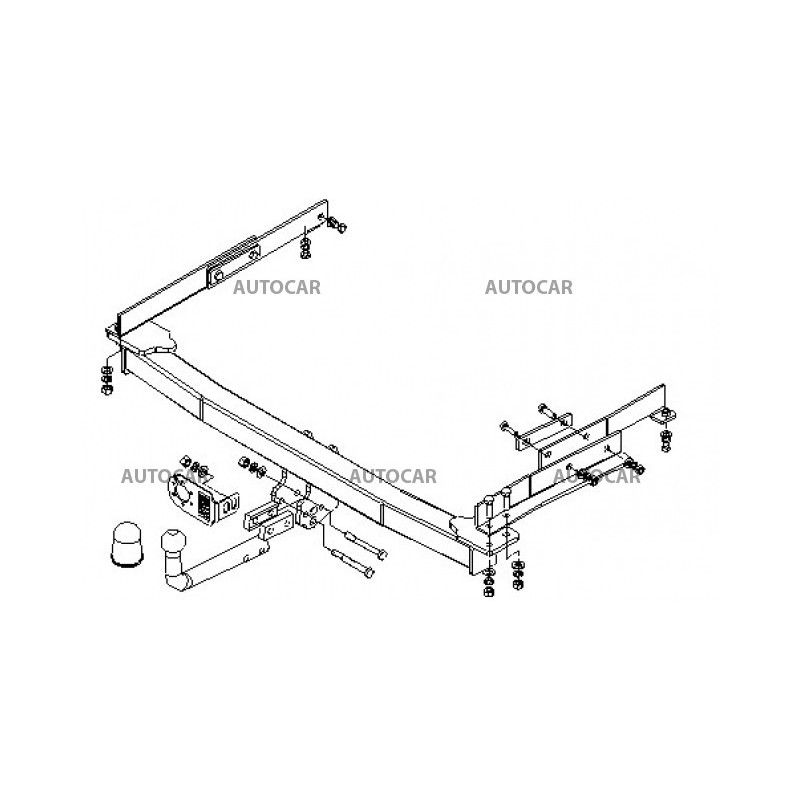 Anhängerkupplung für S - trieda S, (W 140) - manuell–AHK starr - von 1991 bis 1999