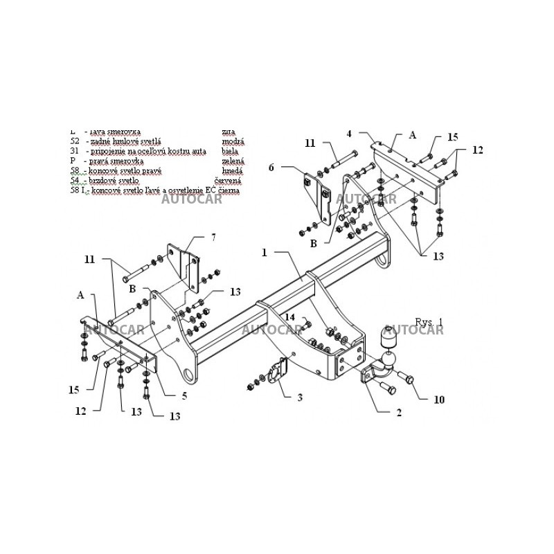 Anhängerkupplung für PAJERO - 3/5-türig - manuell–AHK starr - von 2007