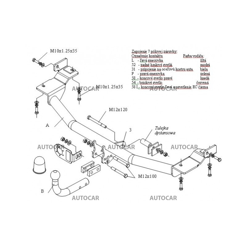 Anhängerkupplung für SPACE WAGON - 5-türig, VAN ( N 80/ N 90 ) - manuell–AHK starr - von 1998/10