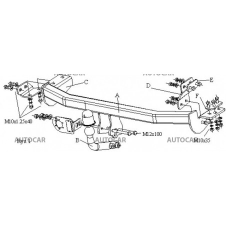 Anhängerkupplung für ALMERA - 4-türig,(N 15) - manuell–AHK starr - von 1995 bis 2000/02