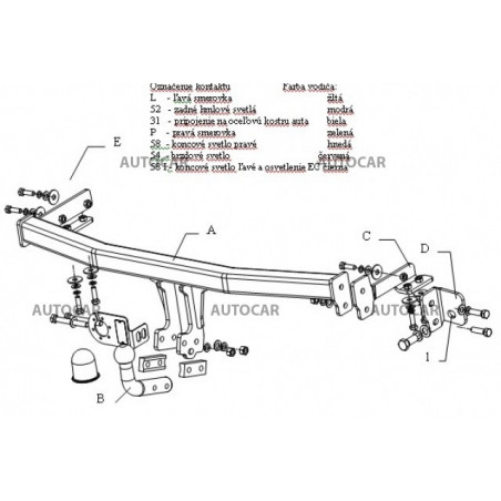 Anhängerkupplung für ALMERA - 3/5-türig,(N16) - manuell–AHK starr - von 2000/03 bis 2006