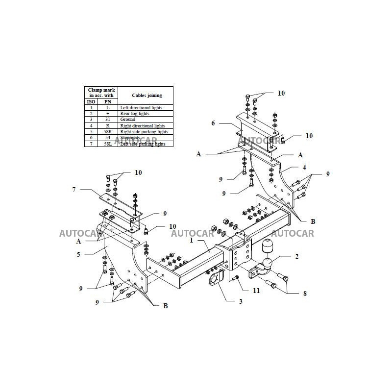 Anhängerkupplung für ATLEON - valnik - starre Anhängerkupplung - von 2000 bis 2006