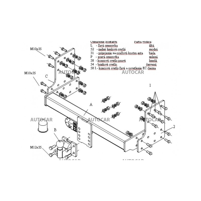 Anhängerkupplung für CABSTAR E - valník - starre Anhängerkupplung - von 2000
