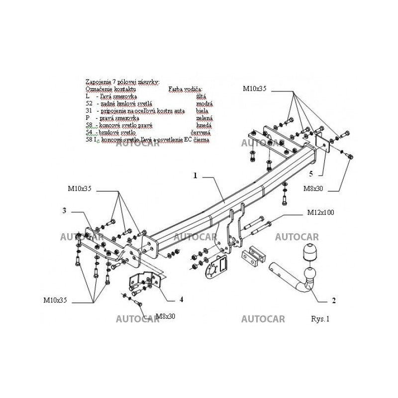 Anhängerkupplung für X-TRAIL - 4x4, 5-türig T30 - automat–AHK abnehmbar - von 2001 bis 2007