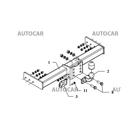 Anhängerkupplung für DAEWOO 60-100 - manuall–AHK starr