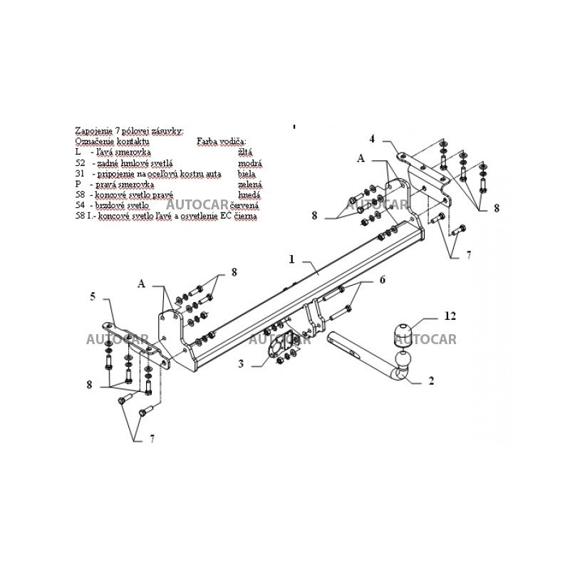 Anhängerkupplung für NAVARA - so schodíkom, ( D 40 ) - automat–AHK abnehmbar - von 2006