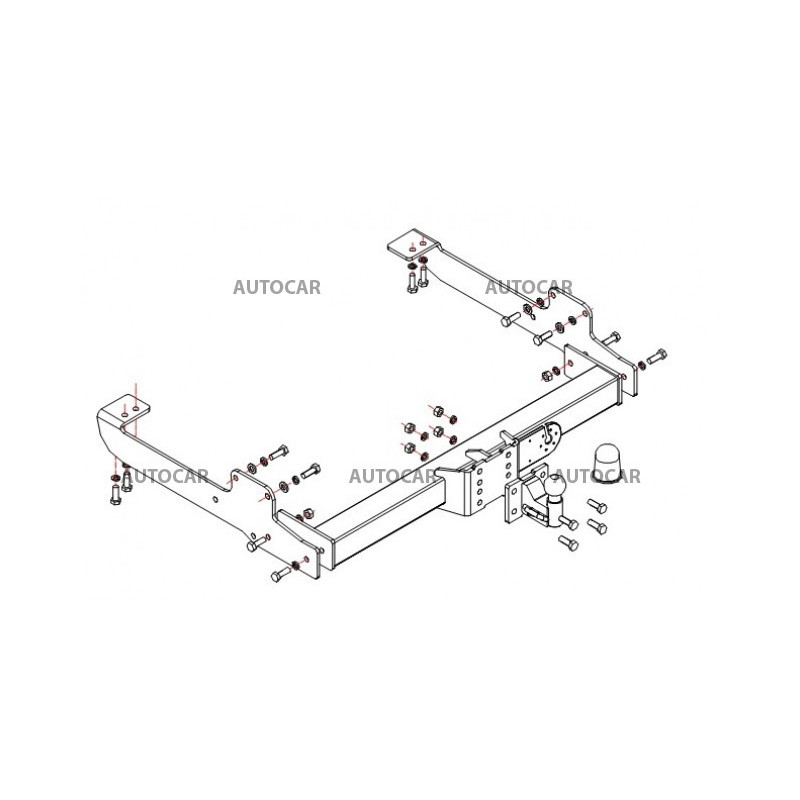 Anhängerkupplung für MOVANO - valník, výškovo polohovat.guľa - starre Anhängerkupplung - von 1998