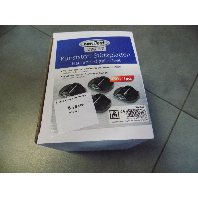 Kunststoff-Stützplatten für Caravans.
