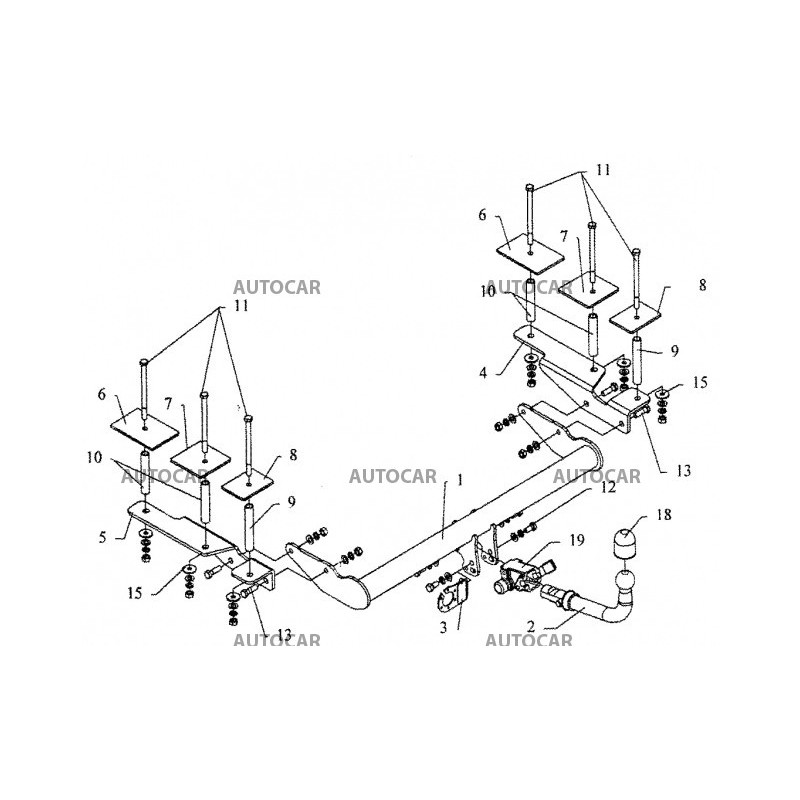 Anhängerkupplung für VECTRA - "C" Combi - automat–AHK abnehmbar - von 2003