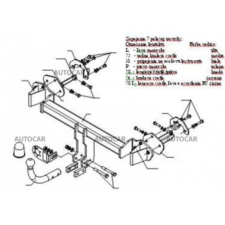 Anhängerkupplung für seria 3 - 4-türig, Coupe, Combi, 4x4, (E 46) - automat–AHK abnehmbar - von 1998/04 bis 2005 Anhängerkupplung für seria 3 - 4-türig, Coupe, Combi, 4x4, (E 46) - automat–AHK abnehmbar - von 1998/04 bis 2005