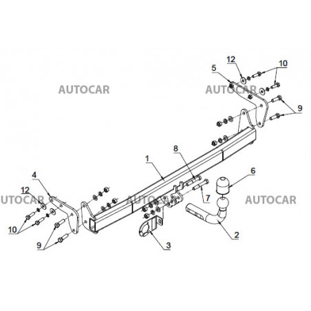 Anhängerkupplung für Suzuki CELERIO - 5-türig - manuall–AHK starr - von 2014 Anhängerkupplung für Suzuki CELERIO - 5-türig - manuall–AHK starr - von 2014