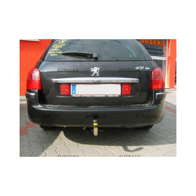 Anhängerkupplung für 407 - Combi - automat–AHK abnehmbar - von 2004 bis 2008