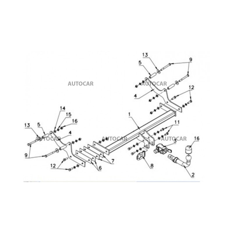 Anhängerkupplung für LAGUNA - combi - automat–AHK abnehmbar - von 2007