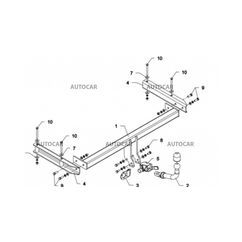 Anhängerkupplung für A 6 - 4-türig Avant, quattro - automat–AHK abnehmbar - von 2005 bis 2007