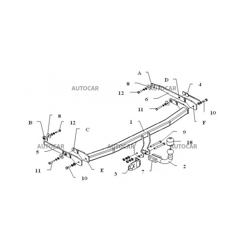 Anhängerkupplung für MEGANE - SCENIC, Van (JMO/1) - manuell–AHK starr - von 2003/10 bis 2009