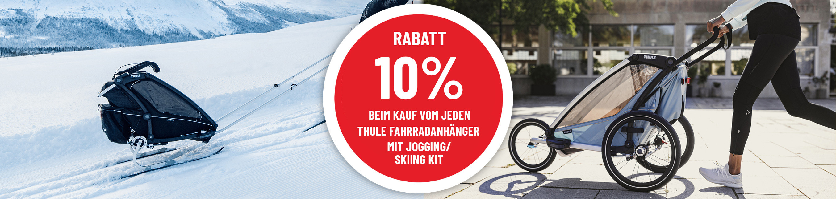 Rabatt 10% auf Thule chariot mit jogging kit